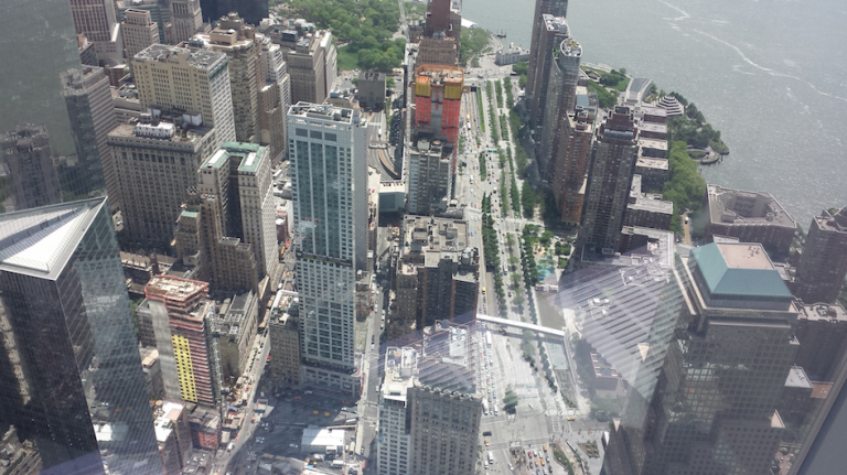 The view from the One World Trade Center Observatory. (May 20, 2015)