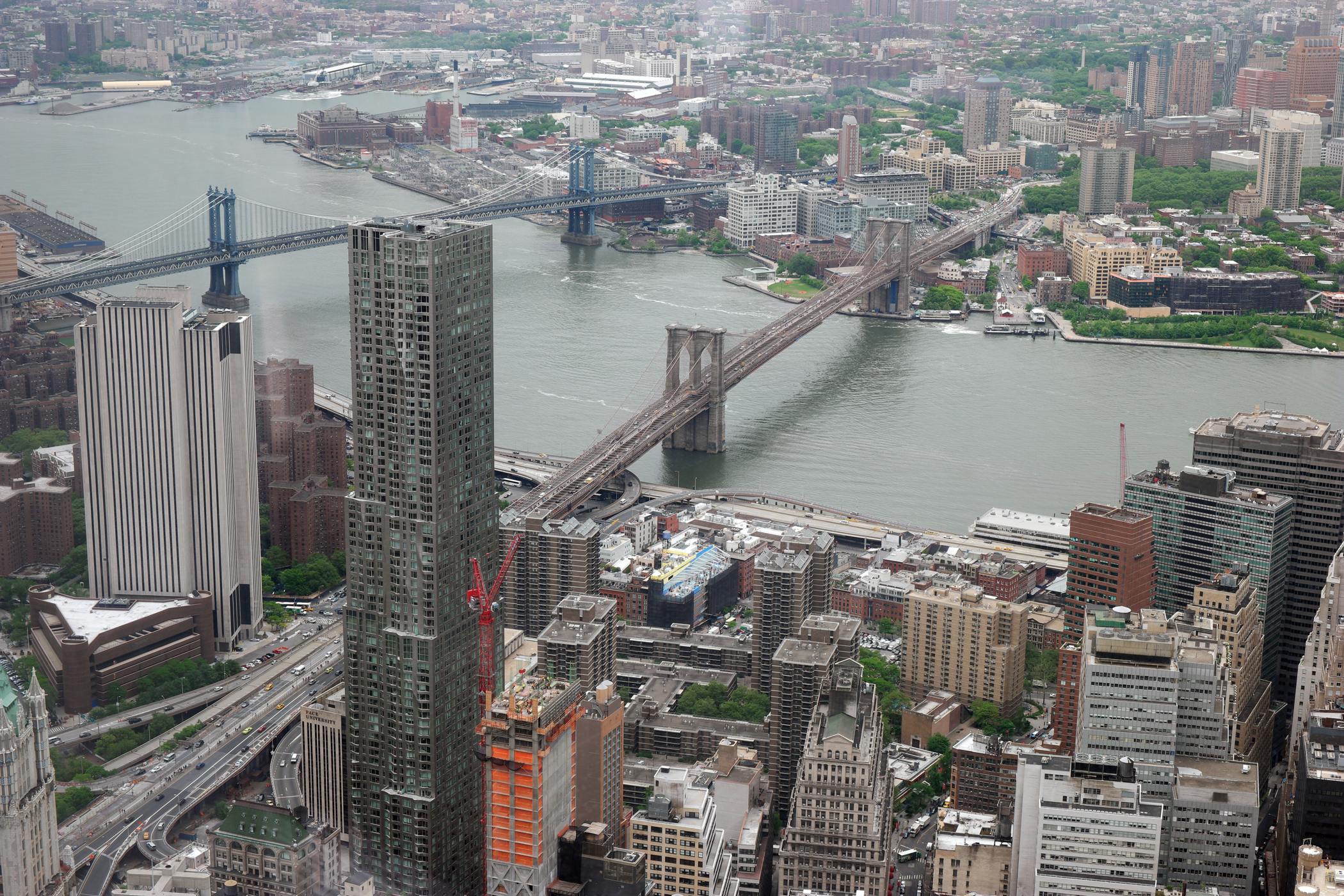 The views from 1 W.T.C. Observatory (a.k.a. Freedom Tower) 1 One of the views from the One World Observatory. Downtown Express photo by Milo Hess.