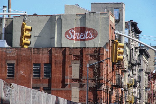 Streit’s is raking in the dough for the sale of its historic Rivington St. factory on the Lower East Side.   Photo by Tequila Minsky
