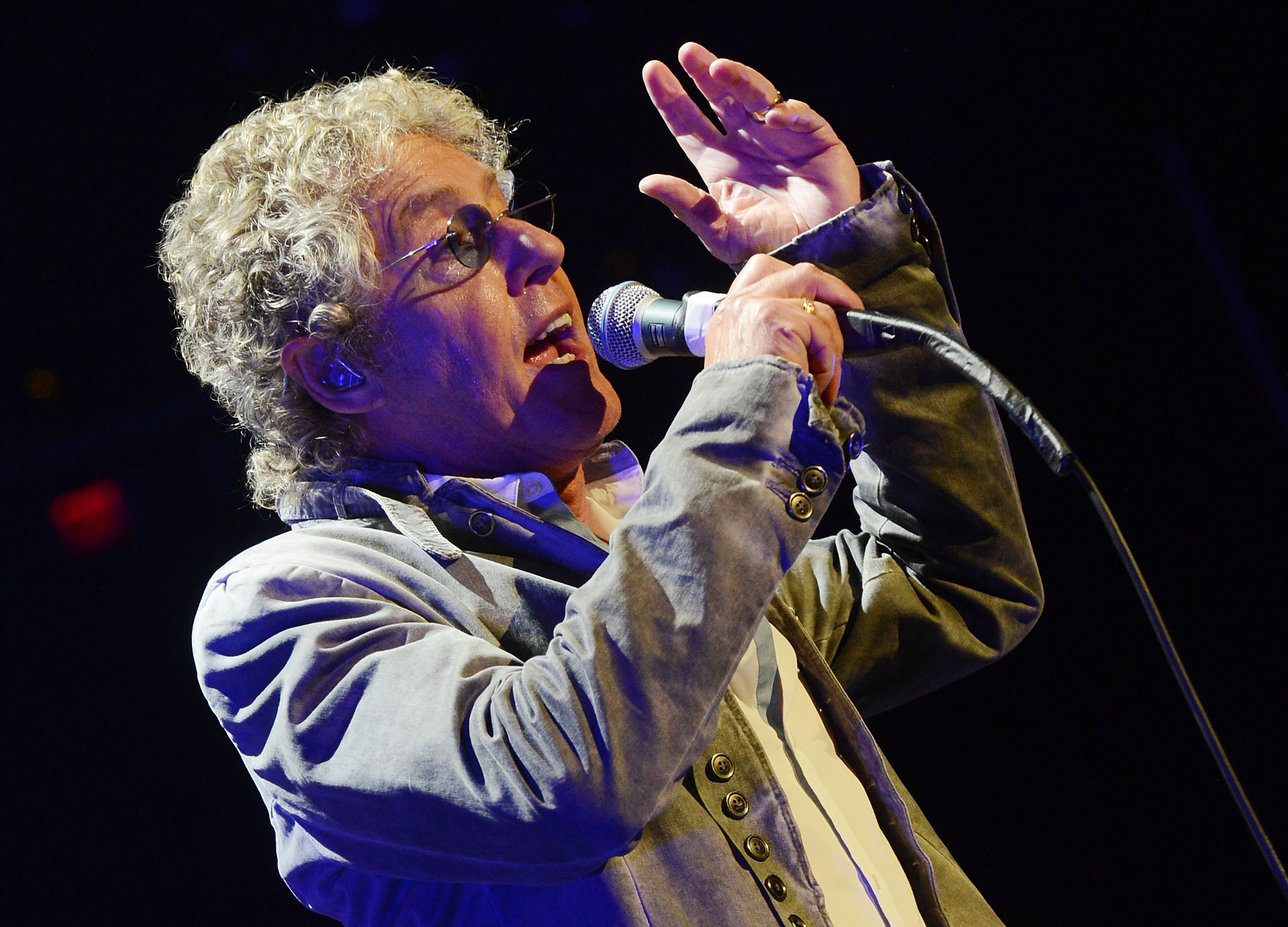 Roger Daltrey performing during The Who's Quadrophenia And More world tour in Sunrise, Florida, in November 2012. Photos by Rick Diamond/Getty Images for The Who