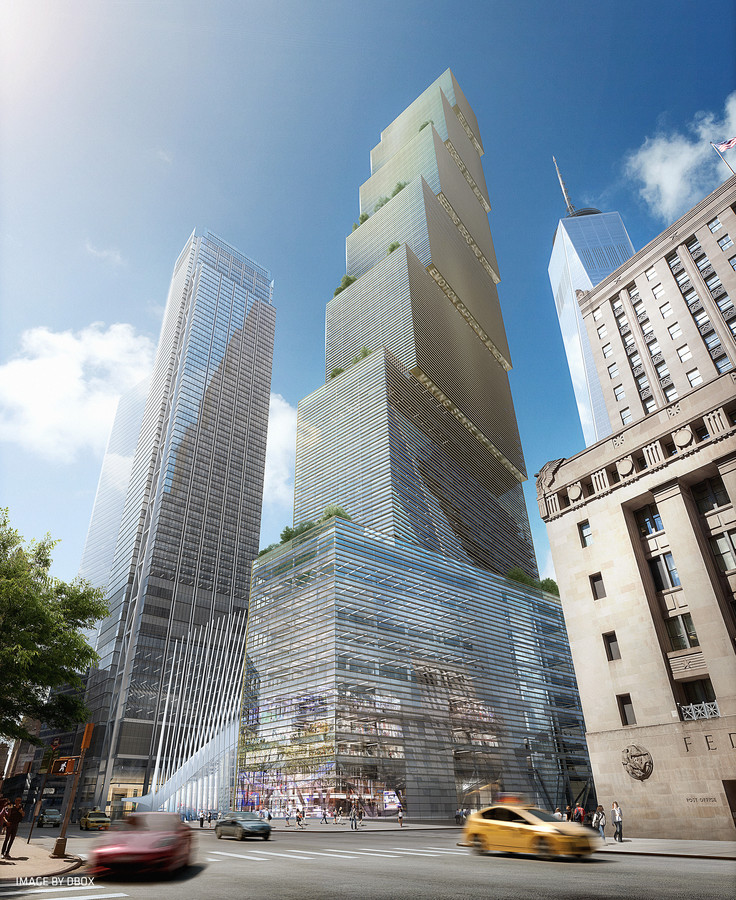 Port Authority will pay Murdoch companies to move to 2 WTC 1 Design for the new 2 W.T.C. Rendering by DBOX.