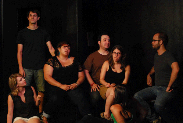 The 'Kiss Punch' poetry collider 1 The Kiss Punch Poem ensemble is not afraid to make light of the darkness. Photo by Lisa Flanagan.