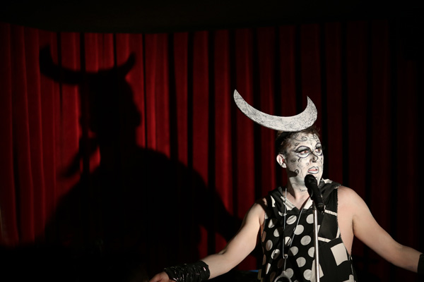 Just Do Art: June 18, 2015 1 Salty Brine steers the good ship into the dark side of the moon, at June 24’s merger of Pink Floyd and friends of Dorothy. Photo by Daniel Albanese.