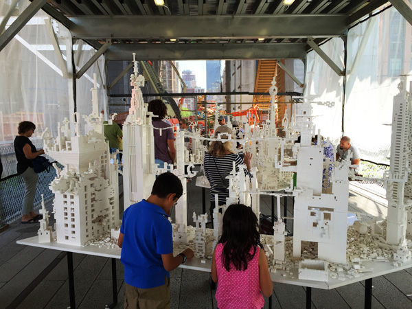 High Line LEGO Project Makes City Planning a Snap 1 “Totally involved” is how one participant described the atmosphere at Danish-Icelandic artist Olafur Eliasson’s interactive project, on the High Line through Sept. 30. Photo by Alicia Green.