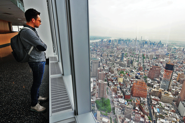 Downtown Express photos by Milo Hess Views from One World Trade Observatory.  