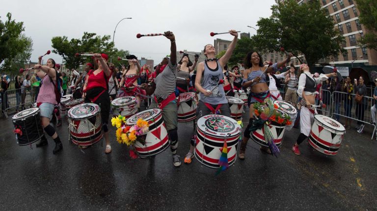2015 Coney Island Mermaid Parade photos 42 The Barala marching band marches down Surf Avenue as part of the Coney Island Mermaid Parade on Saturday, June 20, 2015. The annual tradition began in 1983.