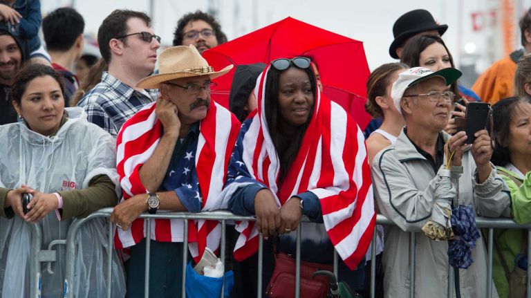 2015 Coney Island Mermaid Parade photos 43 Spectators watch as the Coney Island Mermaid Parade marches down Surf Avenue on Saturday, June 20, 2015. The annual tradition began in 1983.