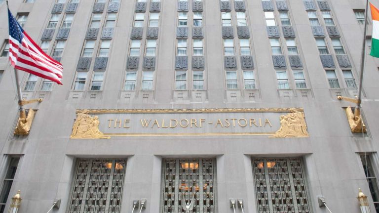 The Waldorf Astoria in Manhattan on Aug. 15, 2014. A couple whose wedding at the hotel was cut short when a guest's gun accidentally went off wants their money back.