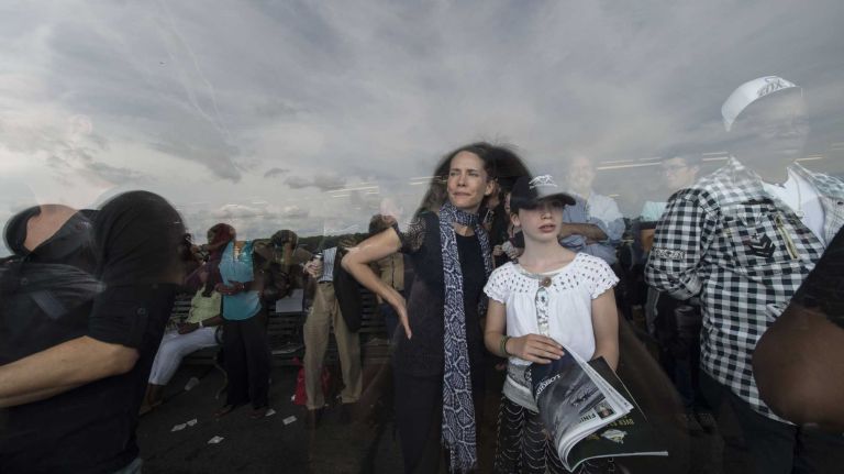 Horse racing fans at Belmont Park in Elmont for the 147th running of the Belmont Stakes on Saturday, June 6, 2015.