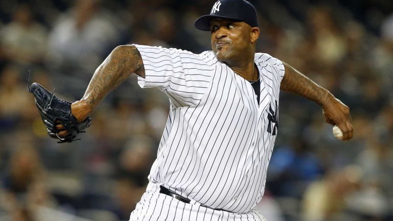 Yankees vs. Phillies 42 CC Sabathia #52 of the New York Yankees pitches against the Philadelphia Phillies at Yankee Stadium on Tuesday, June 23, 2015.