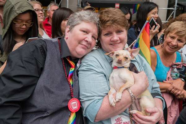 At the Gay Pride March, people — and pets, too — were feeling fine.