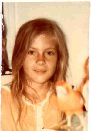 The writer as a young girl.