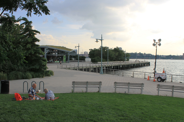 Mixed Buzz on Pier 62 Beer Garden 2 A proposal before CB4 would install a beer garden near a popular children's carousel. Photo by Zach Williams.