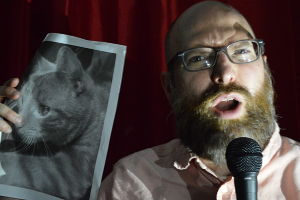 Just Do Art: July 9, 2015 2 By no means now and forever: Shawn Wickens’ cat-themed atrocity has one performance only, at July 18’s “Stupid Jokes & Rotten Theater.” Photo by Aniek Ivens.