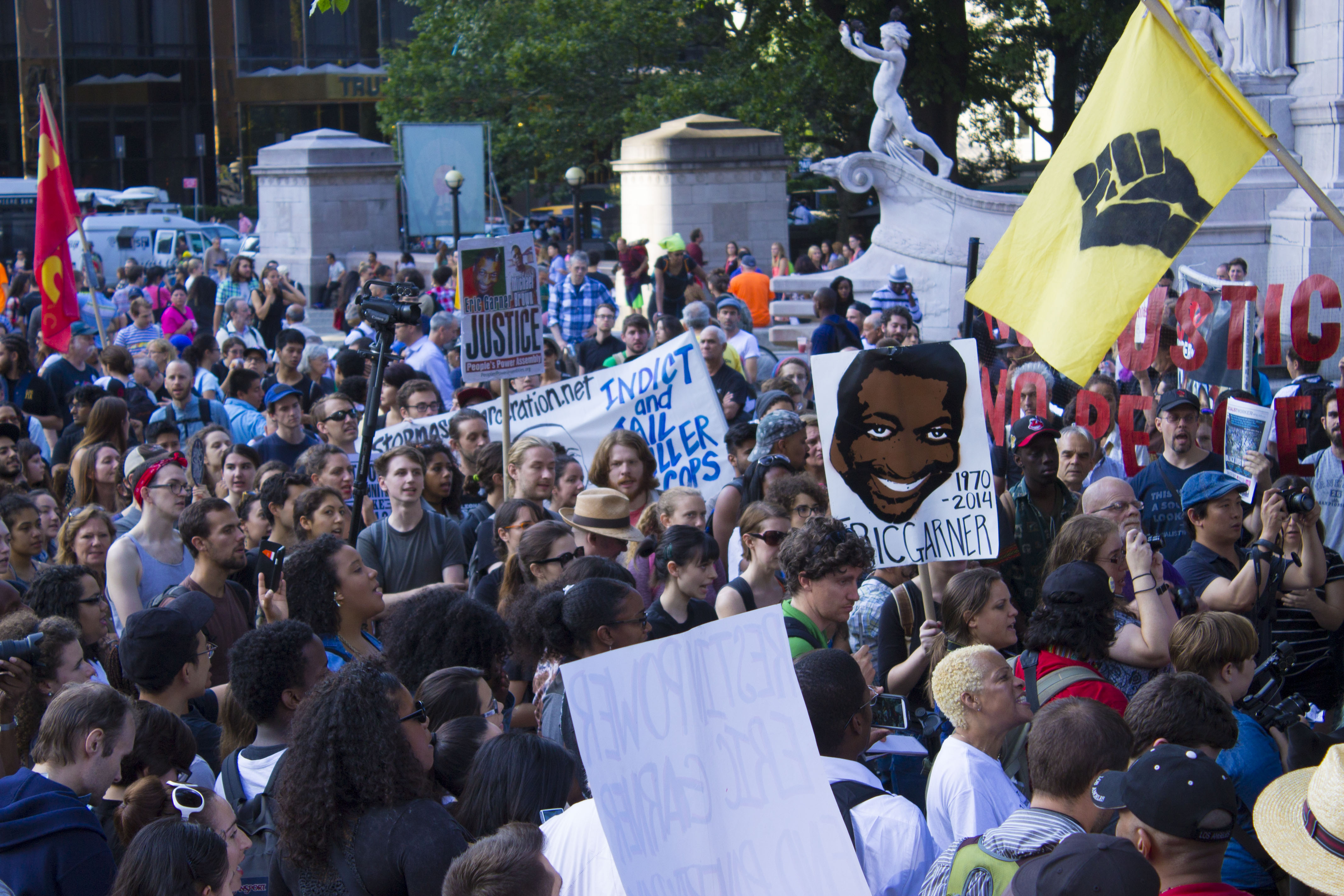 #BlackLivesMatter, One Year After Eric Garner 1 A year after the movement for police reform and racial justice began, activists celebrated increased scrutiny and accountability for police but continued to press for more. Photo by Zach Williams.