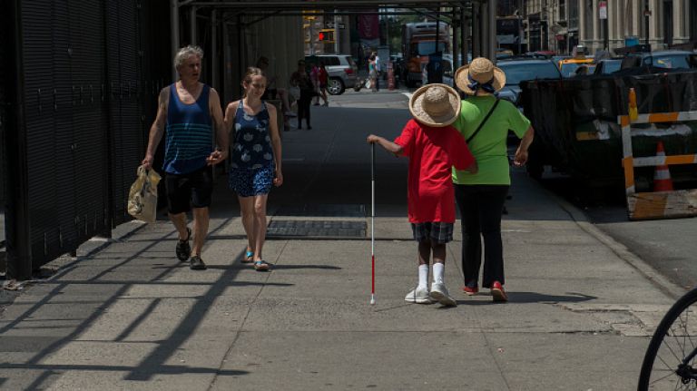 Scenes from the first annual Disability Pride parade in NYC 19 People participate in the first annual Disability Pride Parade on July 12, 2015 in New York City. The parade calls attention to the rights of people with disabilities and coincides with the 25th anniversary of the Americans with Disabilities Act.