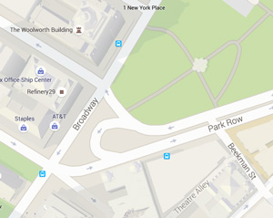 Block that housed J & R readies for next phase 3 Park Row in the Financial District between Ann and Beekman Sts.