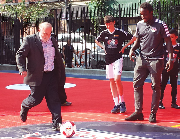 New soccer mini-pitch is big news on E. 12th St. 4 mini-pitch,-zisser