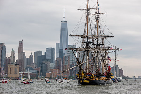 Lafayette's ship led parade up the Hudson for July 4th 1 tallship2