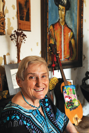 Tania Grossinger in her beloved Christopher St. apartment.