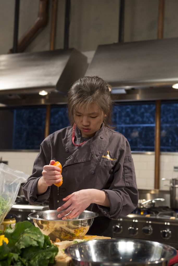 Allison Lee filming "Chopped."