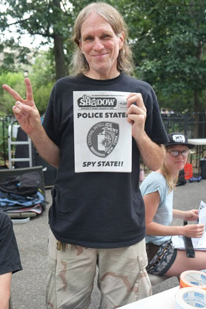 Chris Flash, publisher of The Shadow — the East Village’s community anarchist newspaper — organized the punk rock bands for the Tompkins Square Park riots anniversary weekend.