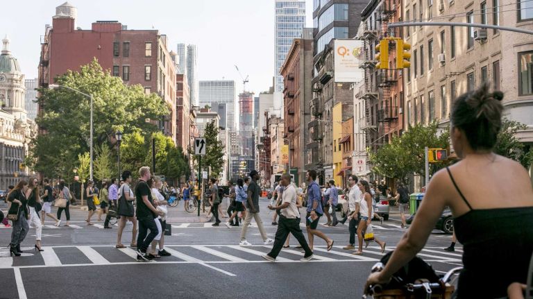 Petrosino Square in NoLita in Manhattan, on August 4, 2015.
