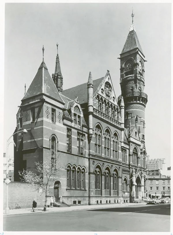 The community saved the former Jefferson Market Courthouse from being torn down in 1960, after which it was converted into a library.   Photo courtesy New York Public Library