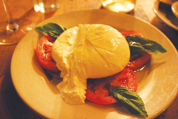 Frankly, Supper is my fave 1 Gotta try the Burrata — a perfect lump of gooey, salty mozzarella on deliciously ripe local tomatoes. Photo by James William Hudson