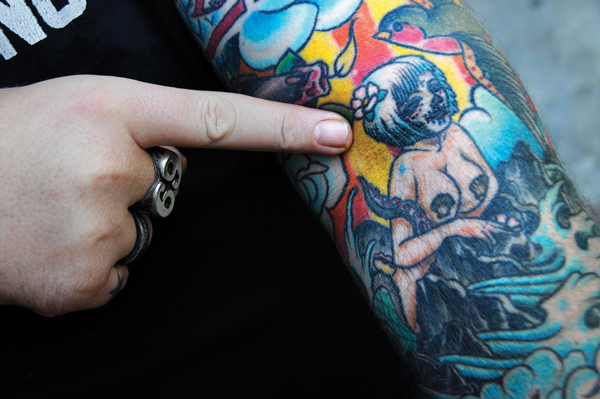 Etched in ink, exes are gone but not forgotten 4 Zombified: One ex came in for some harsh treatment at the hand of the tattoo artist.