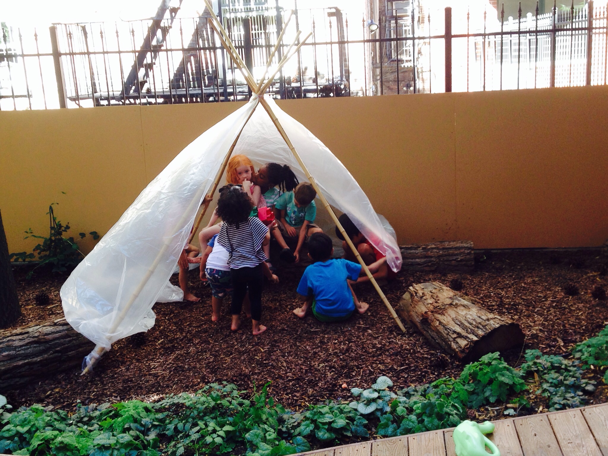 Preschoolers not only learn about the ABC's but also spend time in a tepee at Elements.