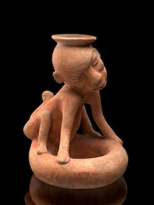 Buhmann on Art: Central America’s past revealed 3 Pre-Classic period Maya human-monkey figure, AD 200–300. Villa de Zaragoza, Chimaltenango Department, Guatemala. Pottery. Purchased for MAI by staff member Marshall H. Saville, 1920 (9/8479). Photo by Ernest Amoroso, courtesy MAI.