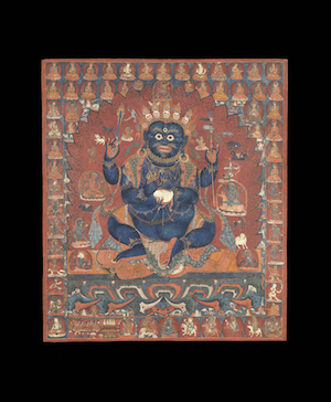 ‘Collecting Paradise’ at the Rubin Museum of Art 1 Four-Armed Mahakala. Tholing Monastery (?), Western Tibet; 15th century; Pigments on cloth; 90 x 70 cm. Courtesy RMA.