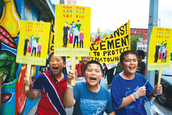 Young local activists added their energy to the march and rally.