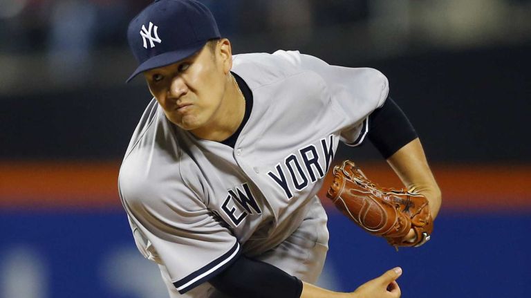 Subway Series: Yankees vs. Mets 103 Masahiro Tanaka of the New York Yankees pitches in the third inning against the New York Mets at Citi Field on Friday, Sept. 18, 2015.