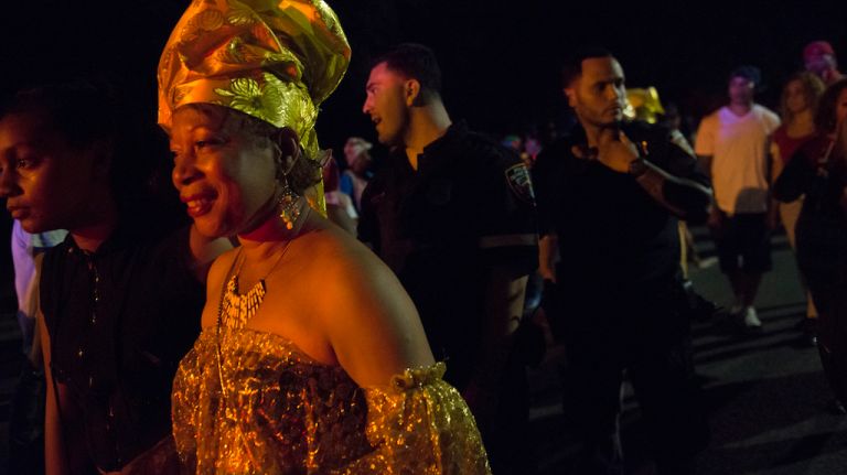 Revelers participate in J'ouvert, an annual Caribbean street festival, celebrated each Labor Day in Brooklyn on Sept. 7, 2015.
