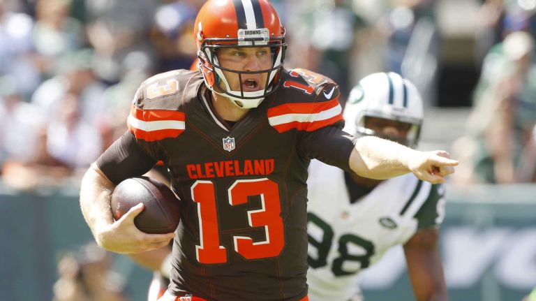Jets vs. Browns 13 Josh McCown #13 of the Cleveland Browns runs the ball in the first half of a game against the New York Jets at MetLife Stadium on Sunday, Sept. 13, 2015 in East Rutherford, N.J.