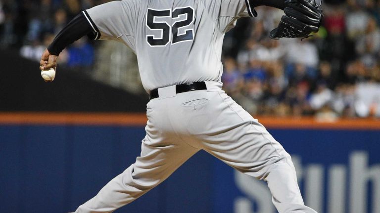 Subway Series: Yankees vs. Mets 59 New York Yankees starting pitcher CC Sabathia delivers a pitch against the New York Mets during the first inning of a baseball game at Citi Field on Sunday, Sept. 20, 2015.