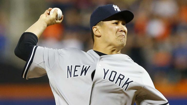 Subway Series: Yankees vs. Mets 101 Masahiro Tanaka of the New York Yankees pitches in the first inning against the New York Mets at Citi Field on Friday, Sept. 18, 2015.