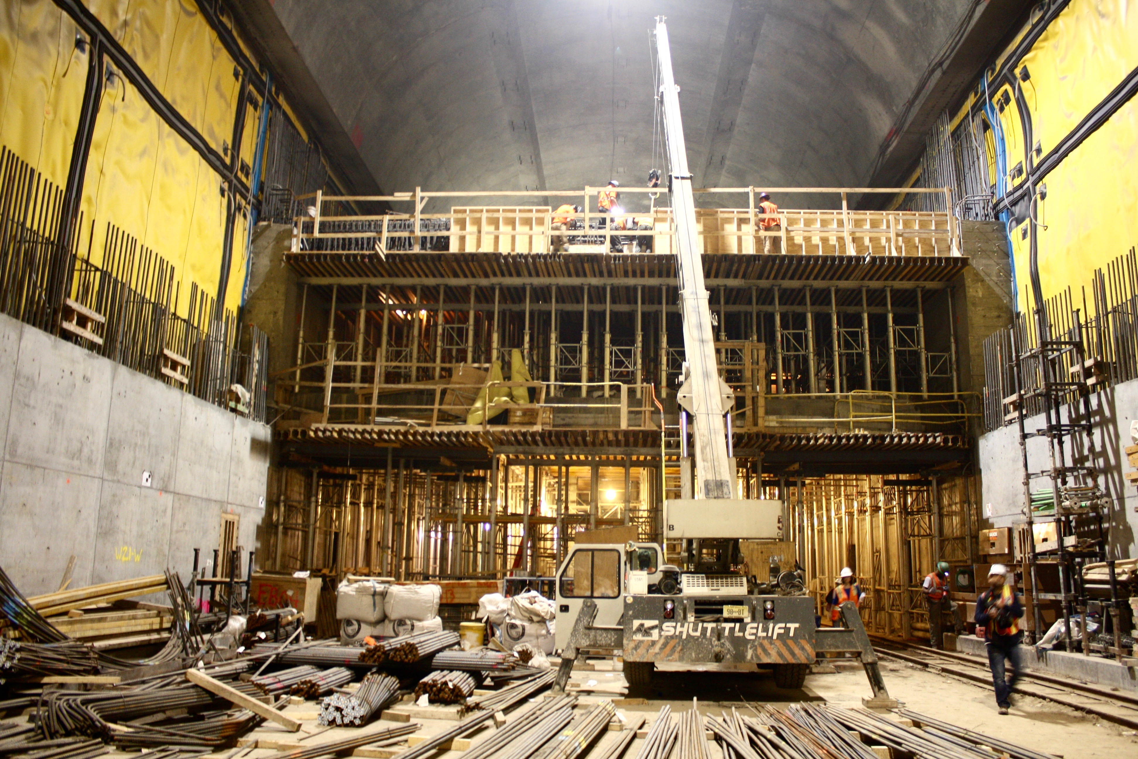 In “Caves” Below Grand Central, East Side Access Project on Track 3 Tunnel boring in the Manhattan portion was already completed in 2010 but the terminal is far from finished. | YANNIC RACK