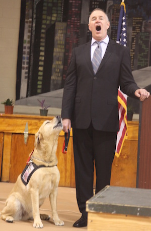 Community Activities: Week of Oct. 15, 2015 3 Eric Barsness of Puppies Behind Bars (here, with Dudley) will speak at Chelsea Community Church’s Oct. 18 Blessing of Animals service. Photo by Peggy Vance.