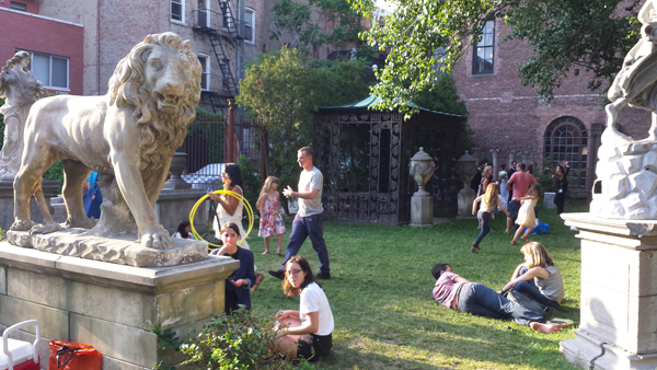 People enjoying the Elizabeth St. Garden on a weekend this past summer.   Photo by Lincoln Anderson