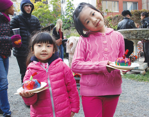 Local school kids enjoyed the Elizabeth St. Garden’s nature and painting pumpkins at last fall’s Harvest Fest.  File photo by Tequila Minsky 