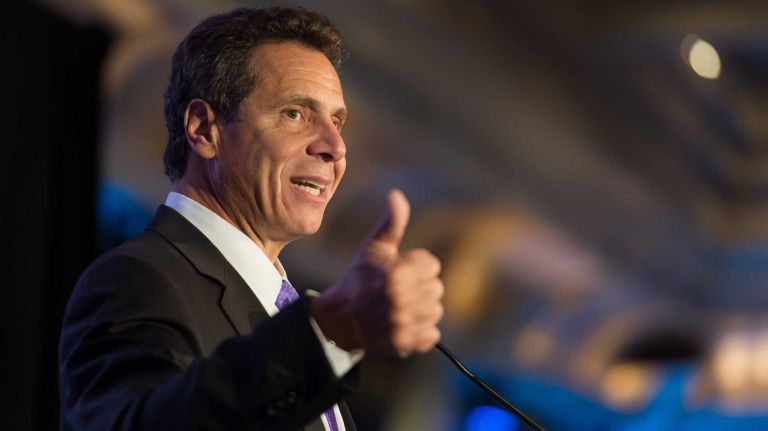 Gov. Andrew Cuomo will send Missouri Gov. Jay Nixon a hat from the Baseball Hall of Fame and food items from around the state, including bagels from Jrs Bagel Factory in Queen if the Mets lose the World Series.