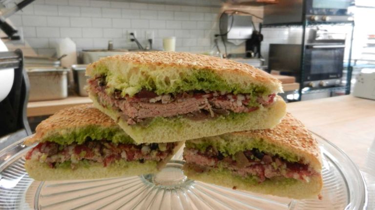 From Smorgasburg to its Food Hall, Industry City's rising culinary cred 1 The muffuletta from Ends Meat, one of the Food Hall vendors.