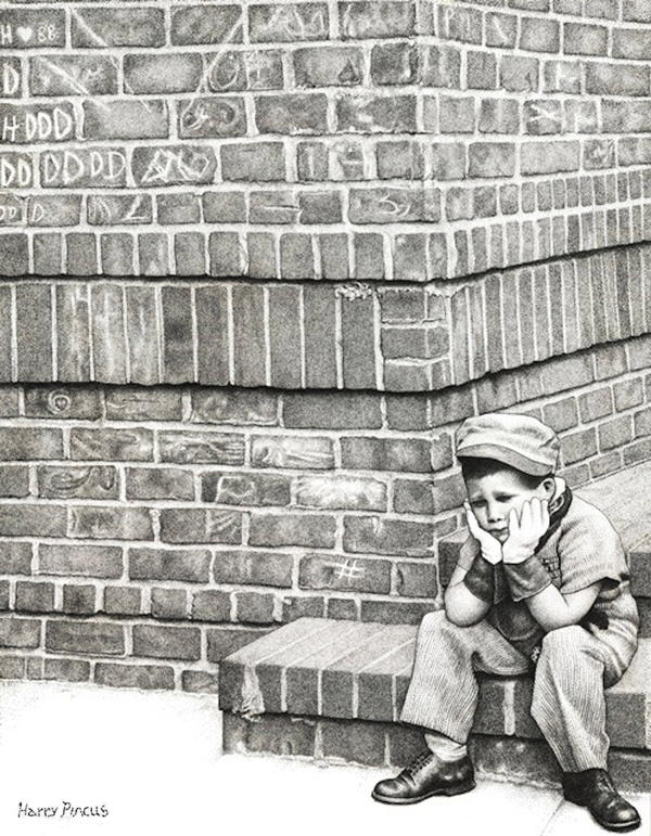 “The Brooklyn Boy,” self-portrait, by Harry Pincus.