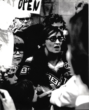 Dorothy Ryan, outspoken activist in ’60s, ’70s 1 Dorothy Ryan speaking to TV news reporters at a rally in her activist heyday.