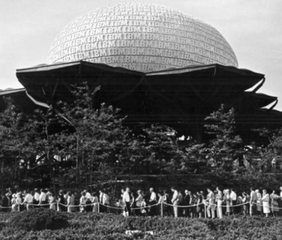 Midwife to the Digital Age 1 IBM's "egg" at tje 1964 World's Fair in New York. |NYHISTORICAL.ORG