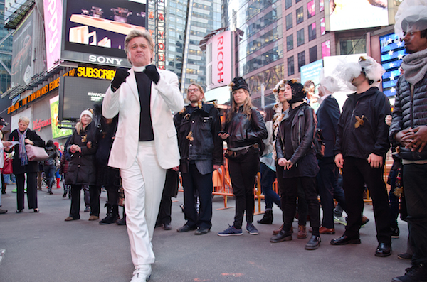 Give ’em that earth time religion 2 Reverend Billy and The Church of Stop Shopping take a message as big as Times Square and squeeze it onto the intimate Joe’s Pub stage, Sundays through Dec. 20. Photo by Erik McGregor.