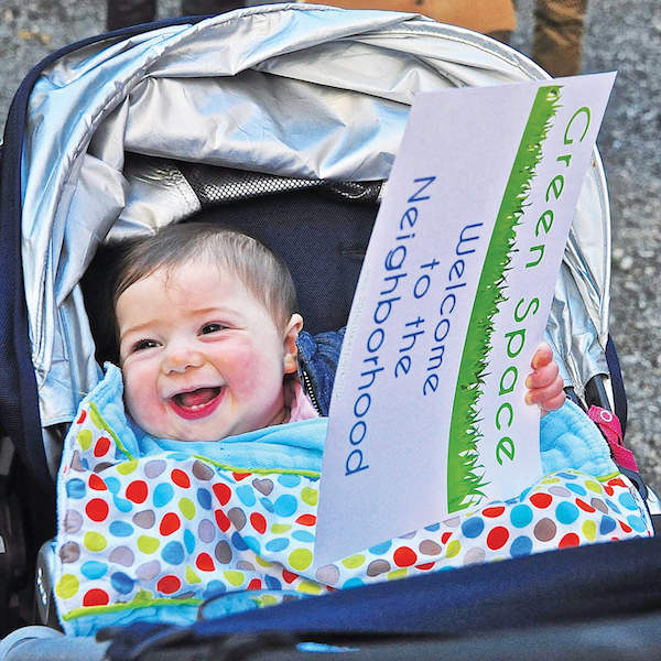 Done Deal: W. 20th St. Gets Its Park 7 Enough with the baby steps! It won’t be long before this cutie is able to go for a walk in the (W. 20th St.) park. Courtesy Friends of 20th Street Park.